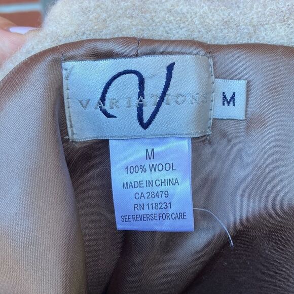 Vintage Variations Earth Tone Brown Beige 100% Wool Button Up Jacket Shacket Med - Picture 11 of 11